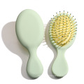 Macaron Soft Rubber Handle Oval Mini Paddle Hair Brushes Travel and Gift Purpose